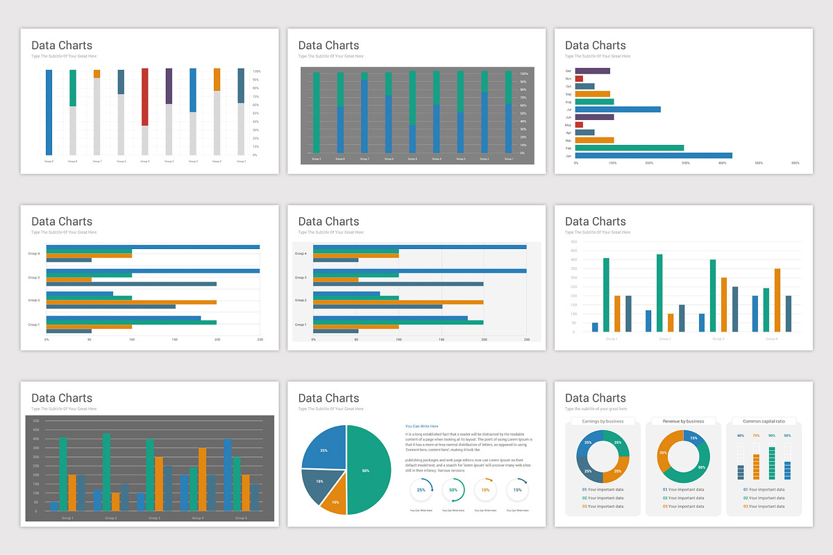 Data Charts Google Slides Template, a Presentation Template by SlideOne