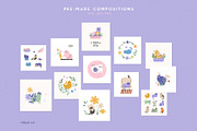 Cats and Flowers Illustrations, an Animal Illustration by AlekseliArt (Thumbnail 6 of 11)