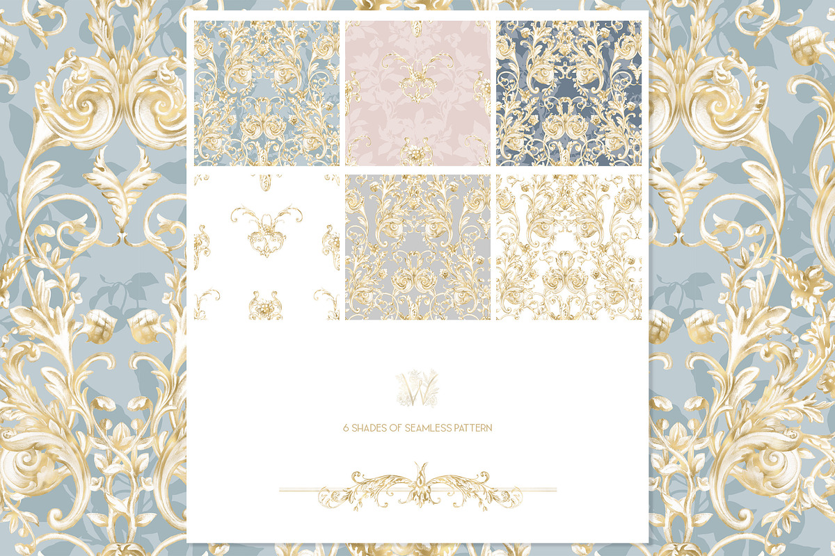 Gold Wedding Crest Watercolor Set, a Decorative Illustration by WonderWonder (Photo 6 of 9)
