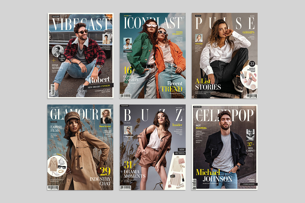 Magazine Cover Template Set, a Magazine Template by BrandPacks (Photo 8 of 8)