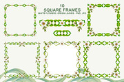 Floral frames, botanical watercolor, a Decorative Illustration by EL_SUHOVA (Thumbnail 4 of 15)