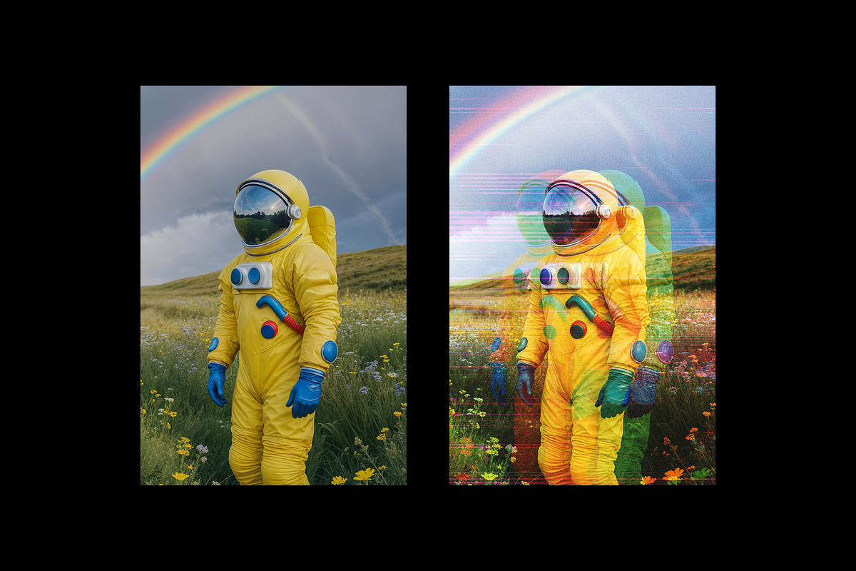 Glitching Anaglyph Poster Effect, a Brushes & More by Design Squad (Photo 3 of 3)