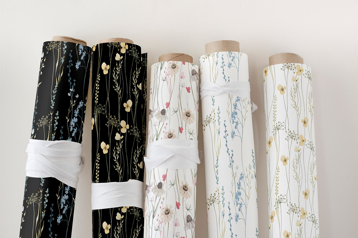 Meadow flowers watercolor patterns, a Pattern Graphic by ArtPavo (Photo 10 of 10)