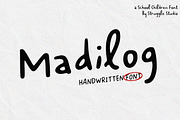 Madilog – A Playful Children Font, a Handwritten Font by Struggle Studio (Thumbnail 1 of 8)