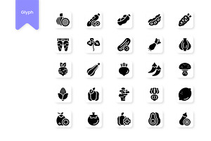 Vegetables Icons, a Duotone Icon by HacaStudio