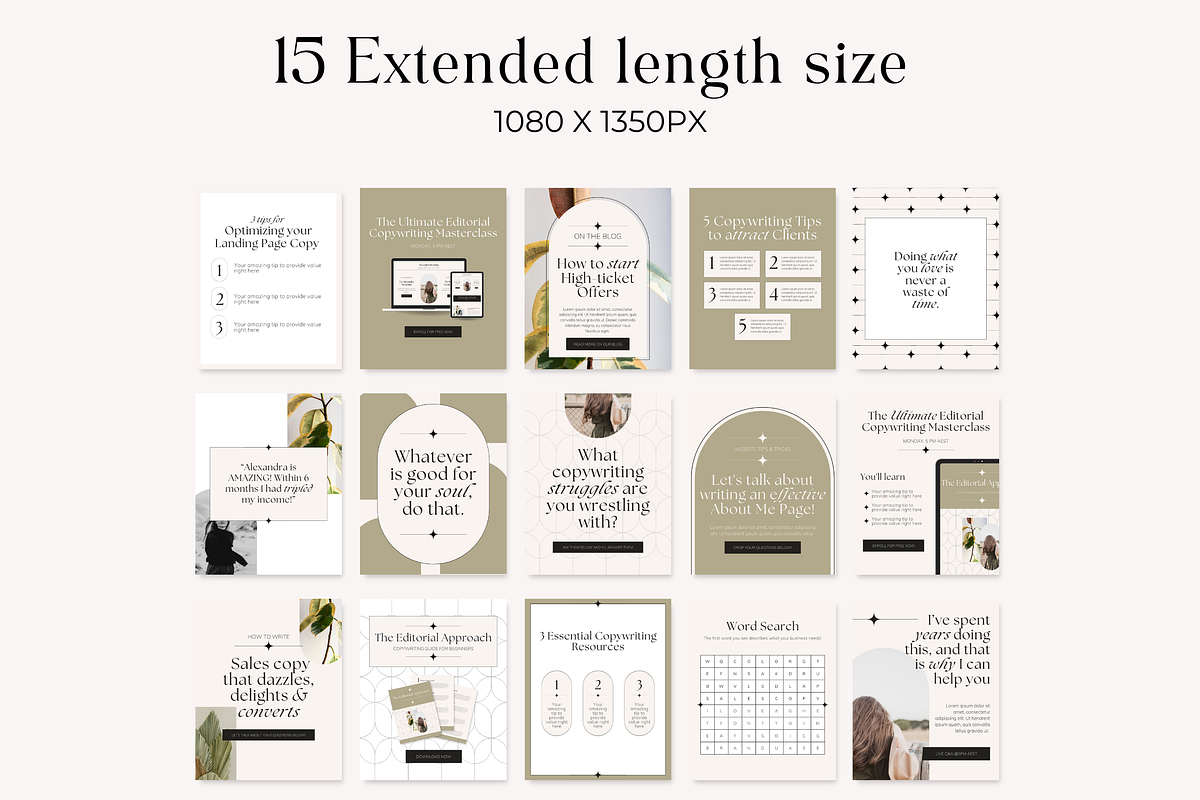 Instagram Post Template Luxe Canva, a Social Media Template by HerstedHertz (Photo 4 of 9)