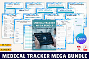 Medical Tracker Mega Bundle, a Stationery Template by Designmela01 (Thumbnail 1 of 10)