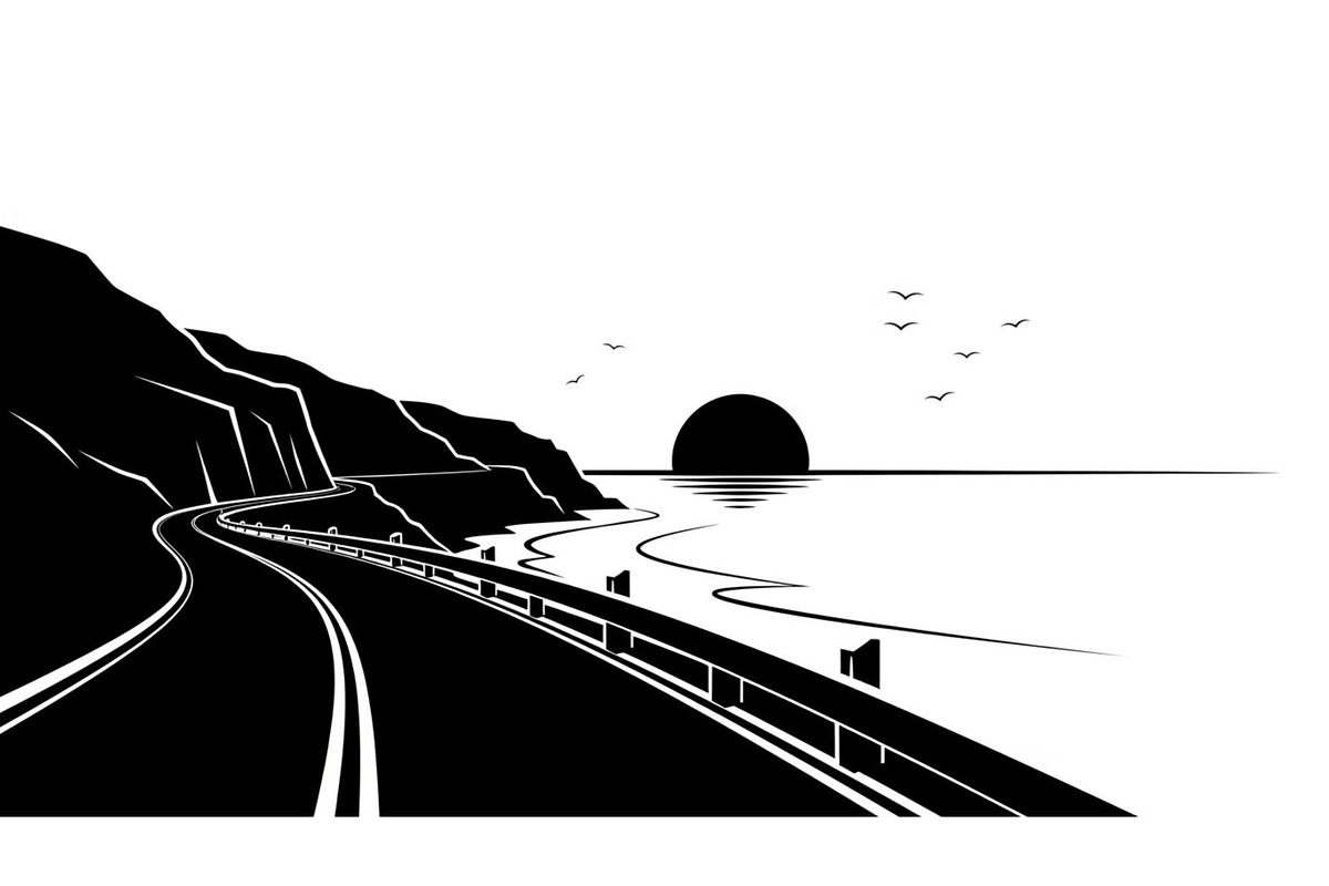 Coastal Curved Roadscape Bundle, a Graphic by musafir_fashion (Photo 11 of 14)