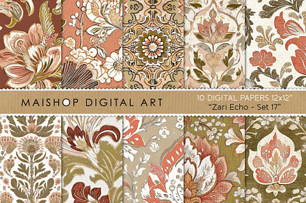 Exquisite Floral Seamless Patterns, a Pattern Graphic by Maishop