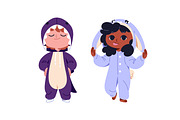Cute children in kigurumi set, a Person Illustration by PaperTrident (Thumbnail 3 of 6)