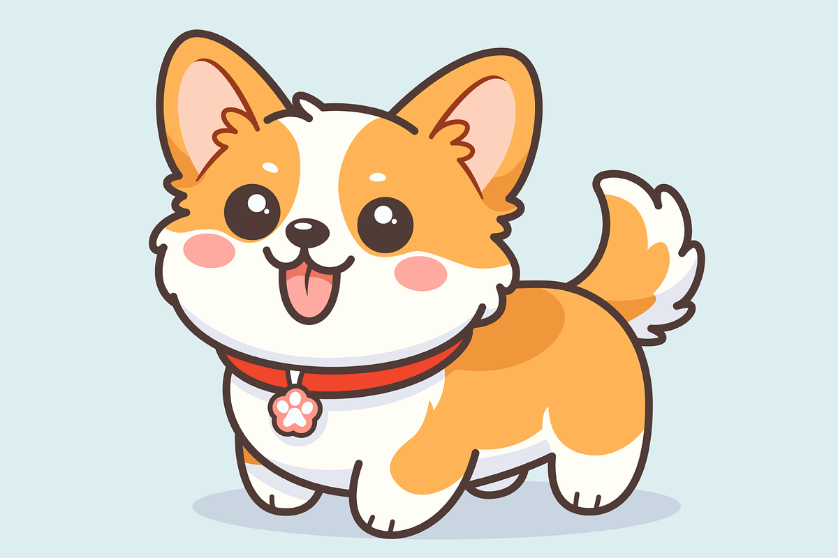 Cute Kawaii Corgi Dog Cartoon, an Animal Illustration by Artpon Illustration (Photo 1 of 3)