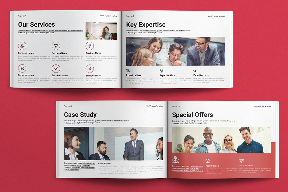 Brand Proposal Template Landscape, a Brochure Template by E-Type