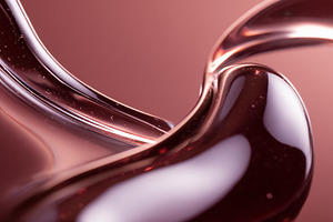 Liquid rose gold abstract movement creating a shiny luxurious backdrop with swi, a Photo by Studio ANNA