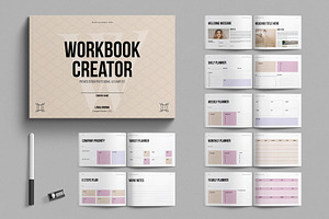 Workbook Creator Planner Landscape, a Magazine Template by E-Type