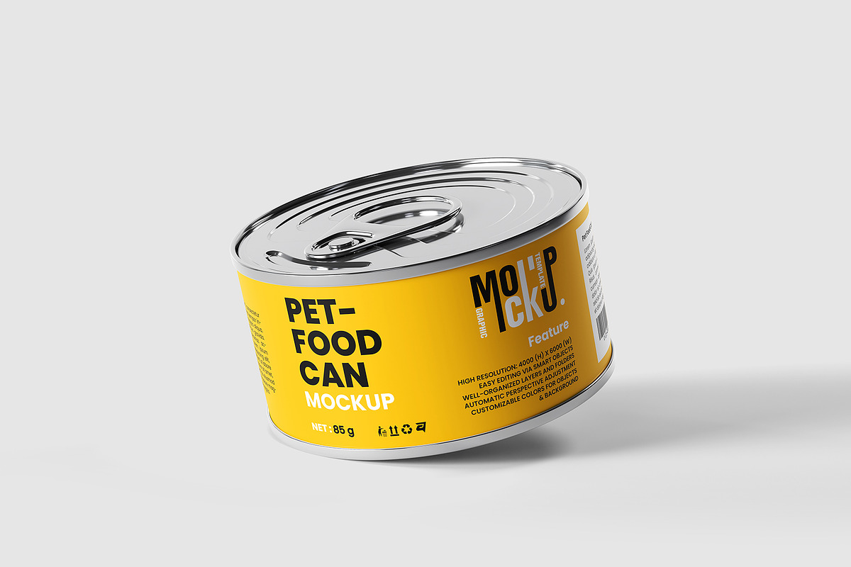 Pet Food Can Mockup, a Packaging Mockup by Artnivora.Std (Photo 3 of 5)