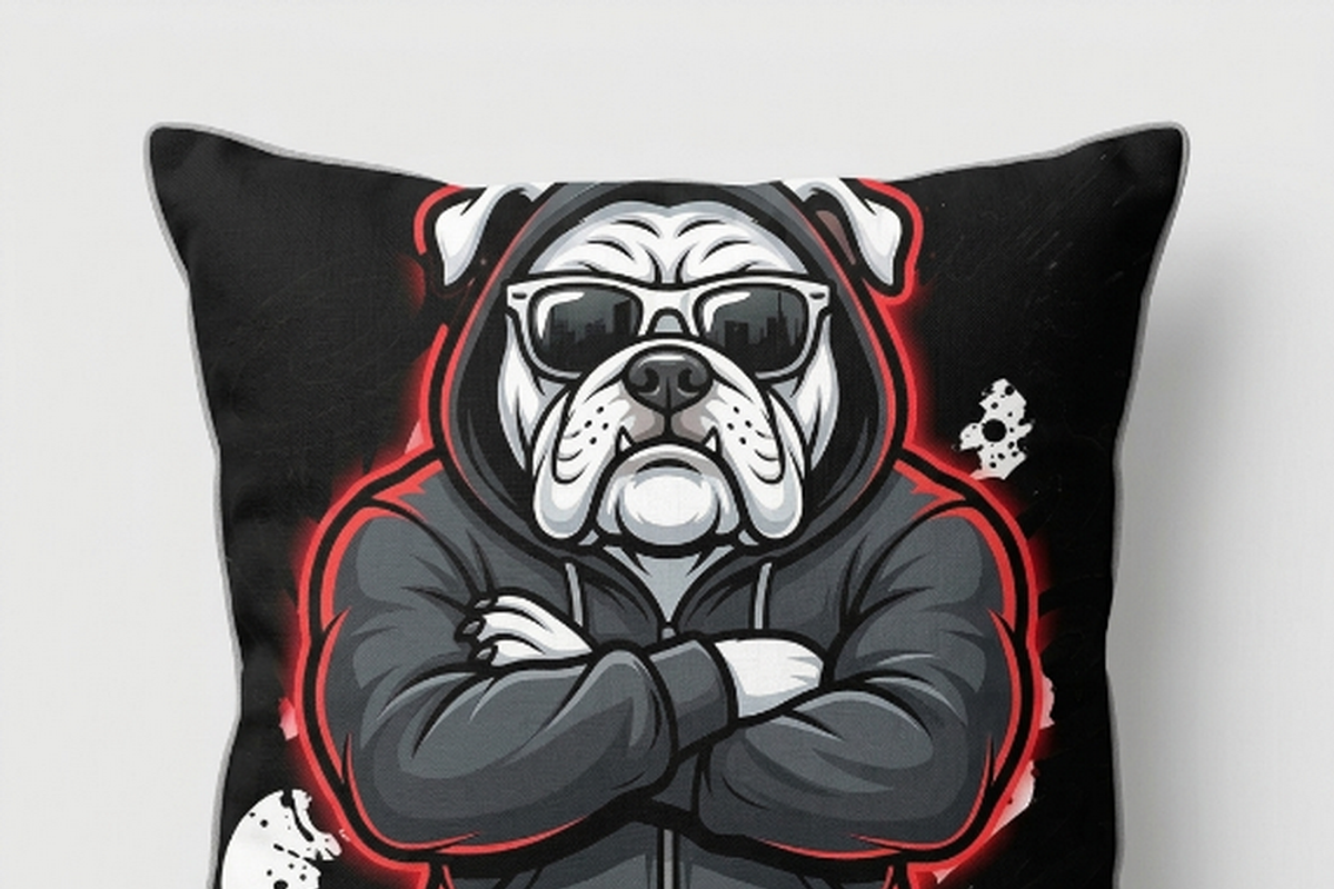 Gangster Bulldog Hoodie Art, a Shirt Mockup by Vector Stall (Photo 9 of 13)
