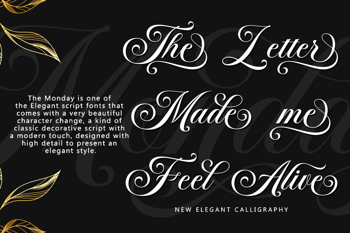 Monday, a Script Font by Mastertype (Photo 2 of 13)
