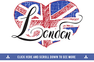 London Sketched Doodles Vector Set