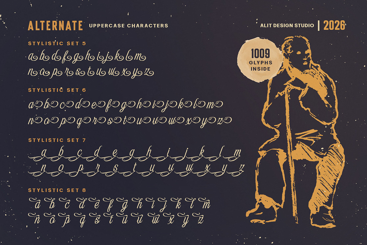 Eleven Hockey Typeface, a Script Font by alit design (Photo 11 of 20)