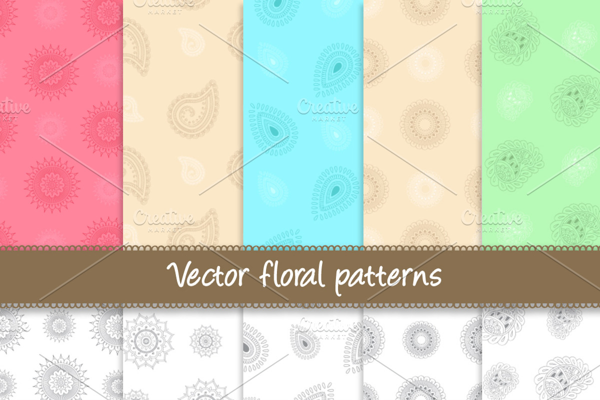 Vector Floral Patterns - 20, a Pattern Graphic by DeepDesign (Photo 1 of 3)