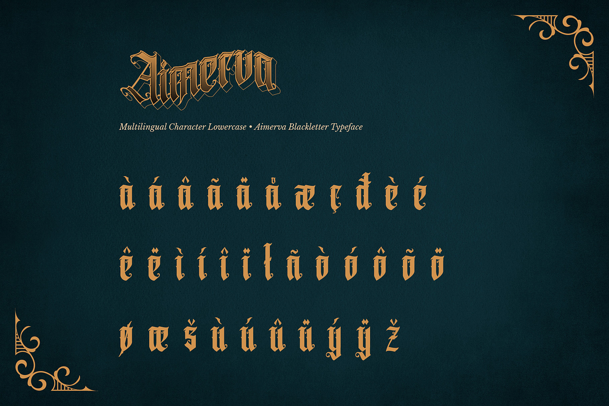 Aimerva, a Blackletter Font by ilhamtaro (Photo 10 of 12)