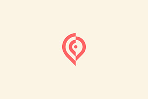 Pin Location Tag Icon Logo Vector