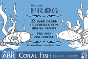 CORAL FISH - Stamps / Brushes, an Outline Icon by Purple Frog (Thumbnail 3 of 3)