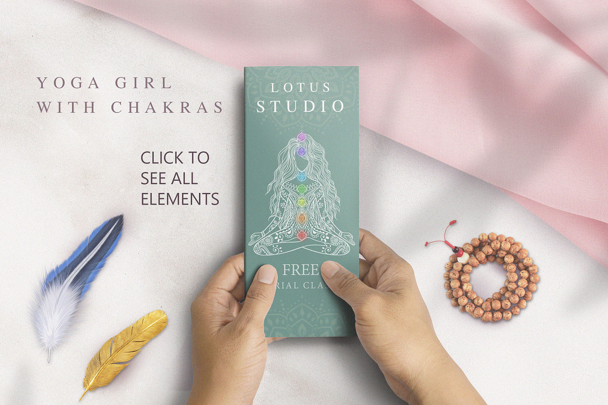 58 items. Meditation Girl set, a Decorative Illustration by anvinoart (Photo 5 of 12)