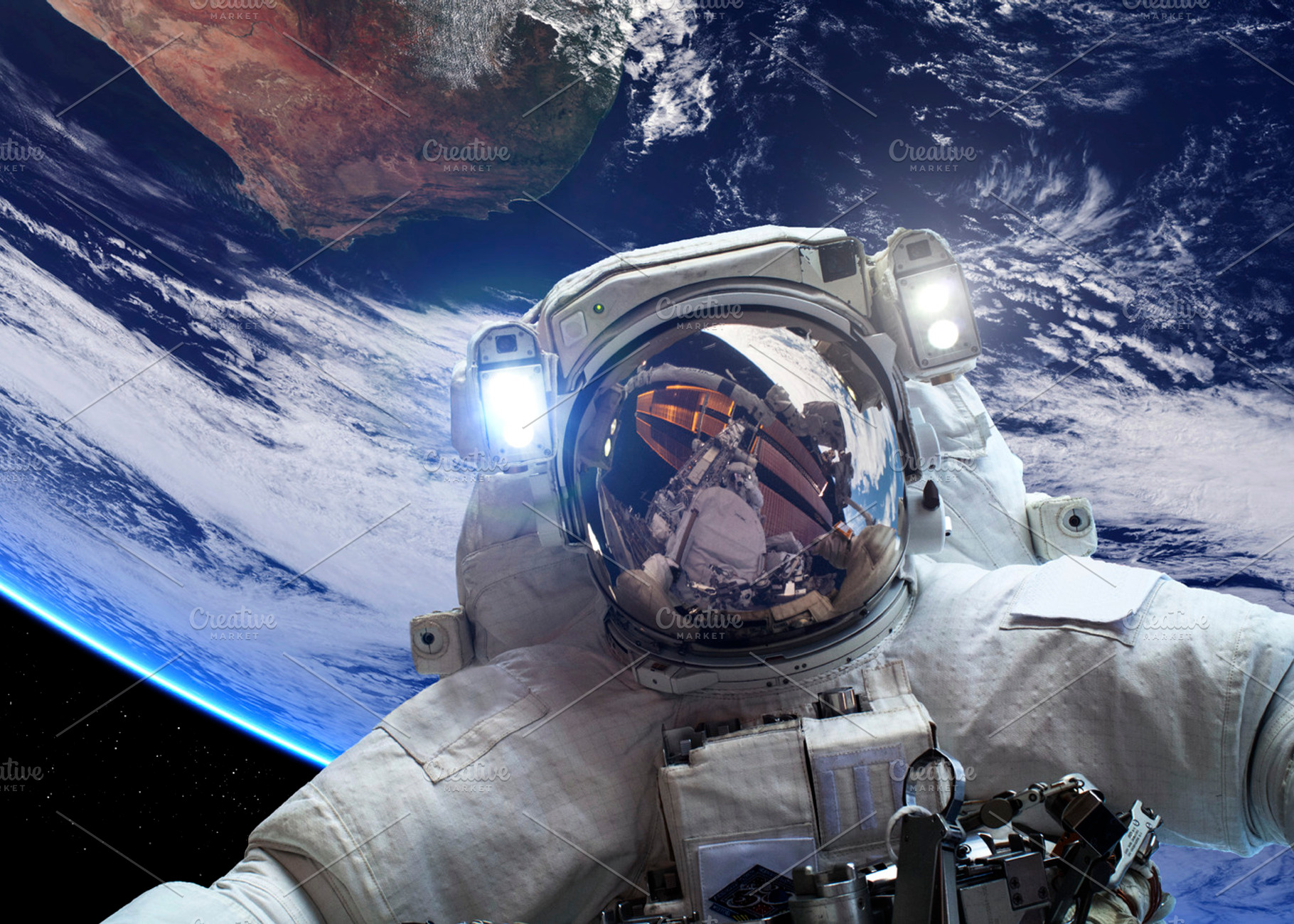 Astronaut in space containing space, cosmos, and astronaut, an Abstract Photo by Vadim Sadovski