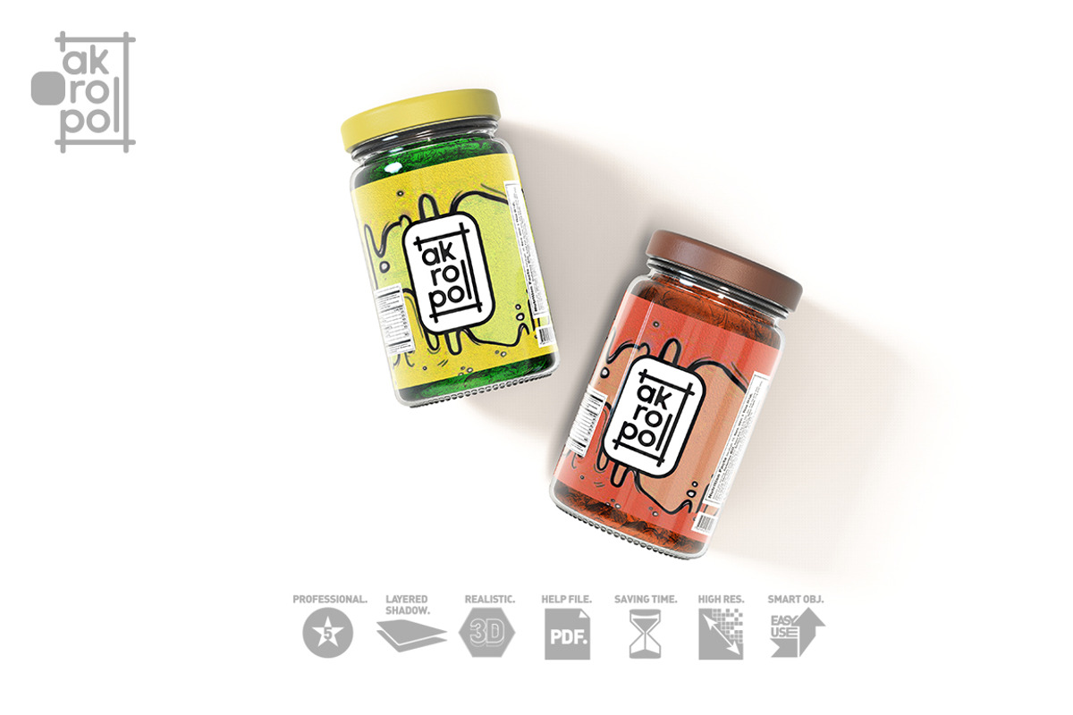 Jar Mock Up, a Cups & Container Mockup by akropol (Photo 4 of 7)