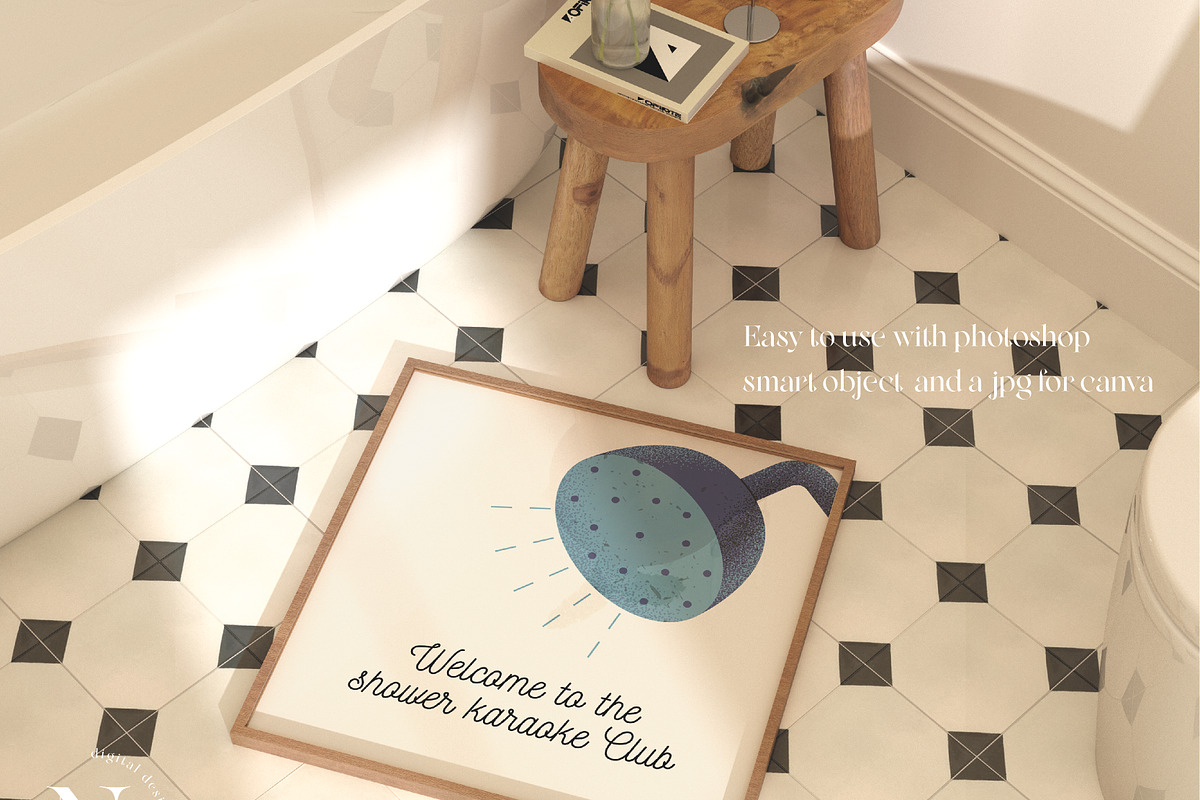 Boho Bathroom Frame Mockup Bundle, a Product Mockup by N digital designs (Photo 6 of 7)
