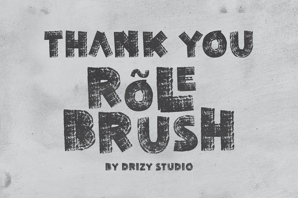 Rolebrush - Rolled Grunge Brush Font, a Handwritten Font by Drizy (Photo 10 of 10)