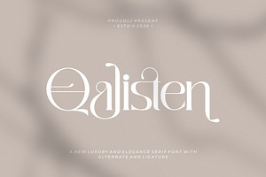 Qalisten | Modern Elegant Serif Font