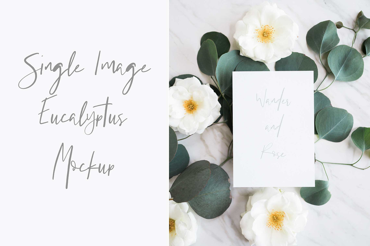 Eucalyptus Wedding Mockup Image, a Mockup by LaPorte Images