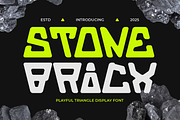 Stone Bricx Triangle Display Font, a Font by PutraCetol Studio (Thumbnail 1 of 5)