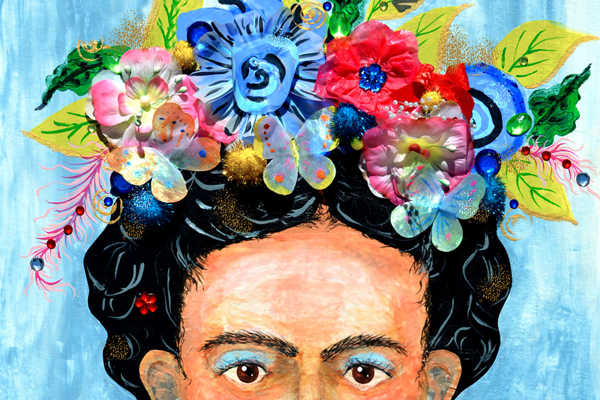Hand Paint Collage Woman with Floral, a Person Illustration by Sharon Schwalbe (Photo 1 of 2)