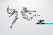 Silhouettes of a jumping people, a Healthcare Illustration by Matrosovv (Thumbnail 2 of 4)
