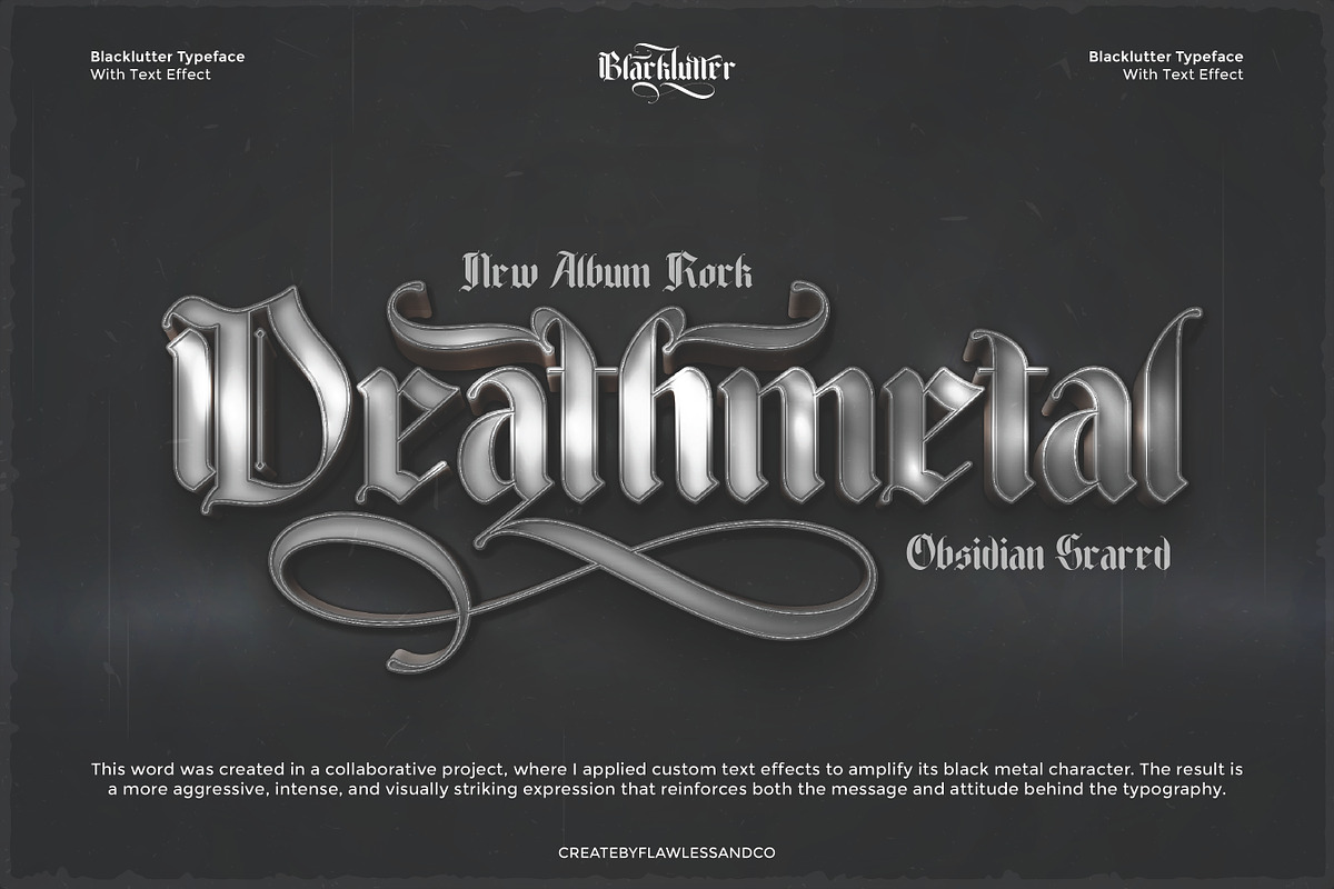 Blacklutter - Blackletter Typeface F, a Blackletter Font by Flawless And Co (Photo 3 of 10)