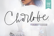 Charlotte Script with 120 ligatures, a Script Font by Blessed Print (Thumbnail 1 of 19)