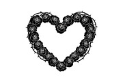 Floral Heart Wreath SVG Bundle, an Illustration by Gaye Art (Thumbnail 15 of 31)