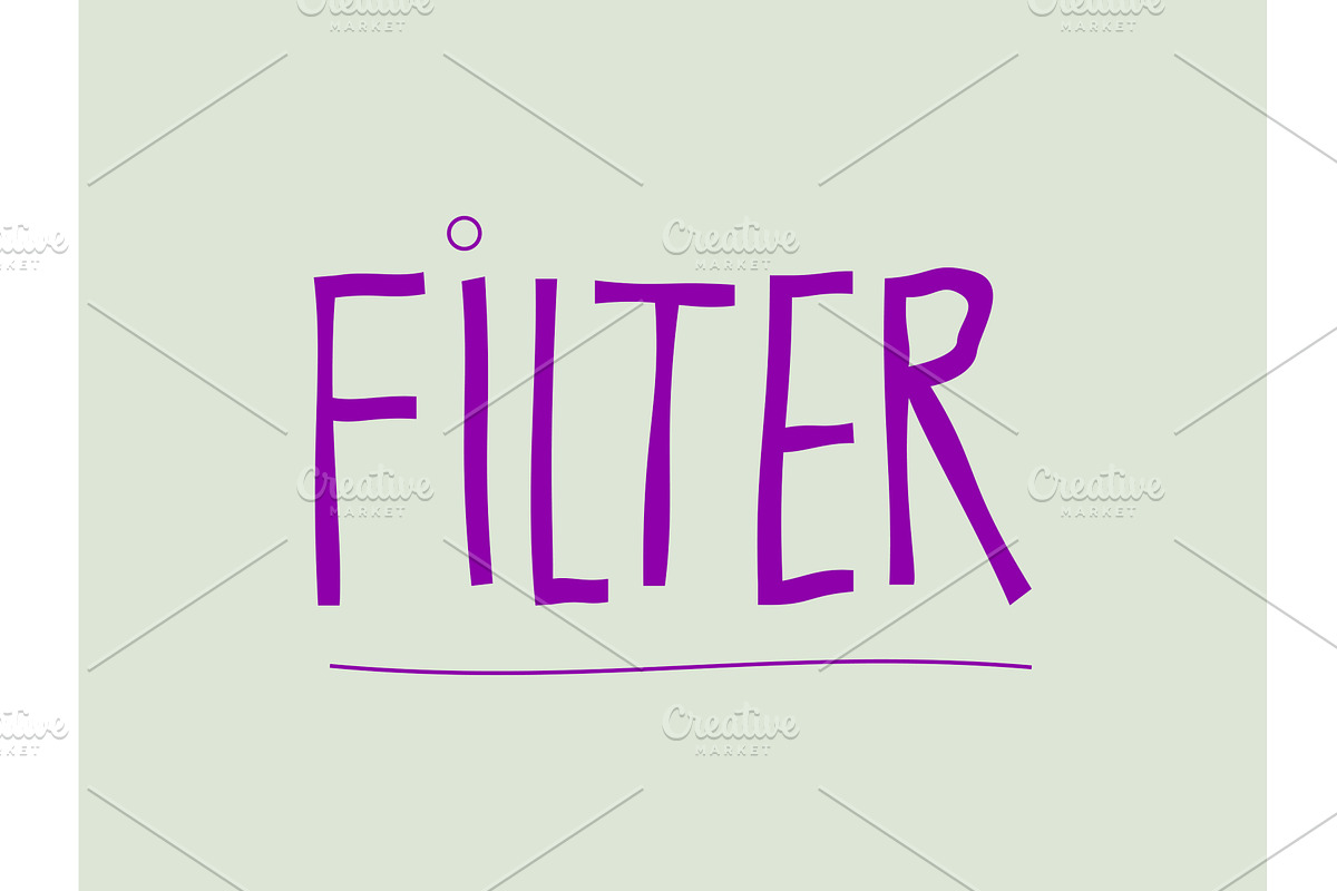 Bold purple vector typography, an Object Illustration by Serebrennikov