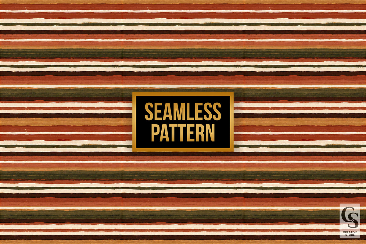 Boho Earthy Fall Stripes Patterns, a Pattern Graphic by Creative Store (Photo 4 of 5)