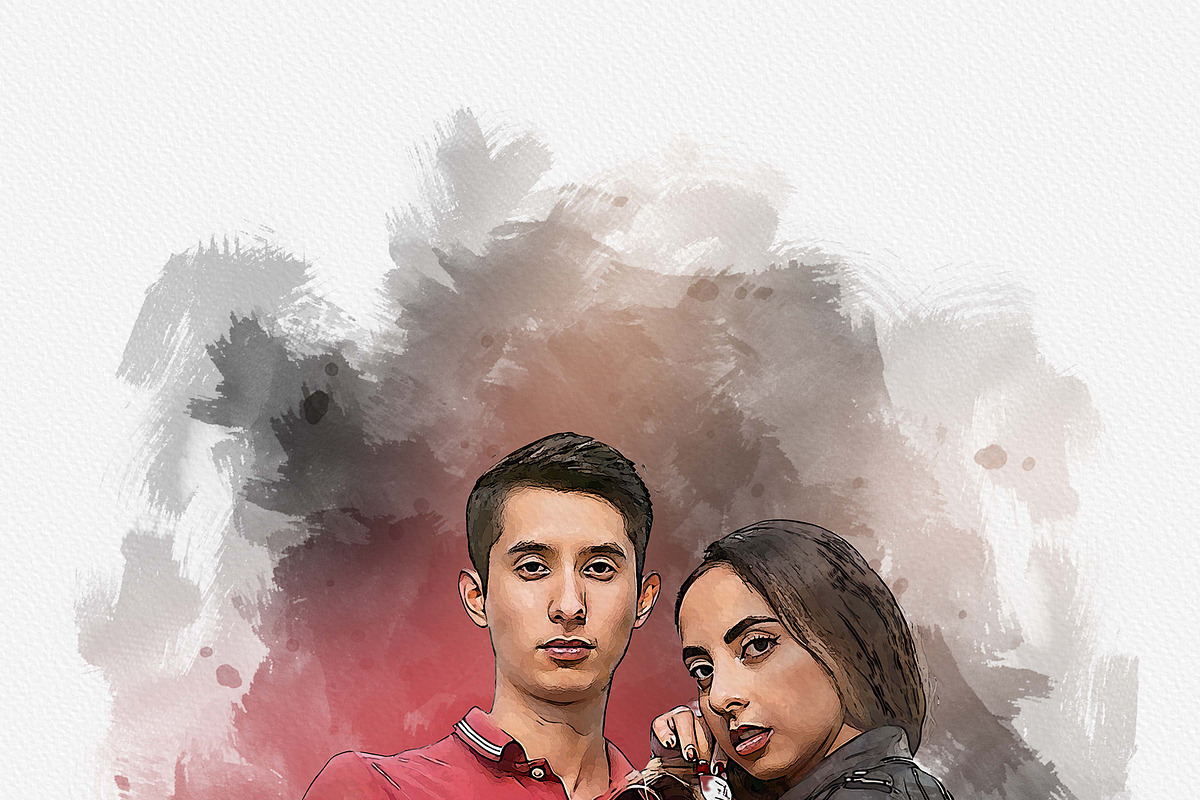 Watercolor Portrait Art Template, an Action Add-On by MRI STUDIO (Photo 8 of 9)