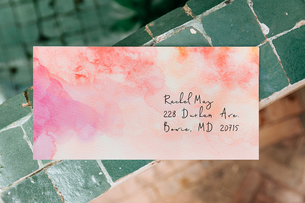 Coral Watercolor Texture Background, a Texture Graphic by in between details (Photo 7 of 9)