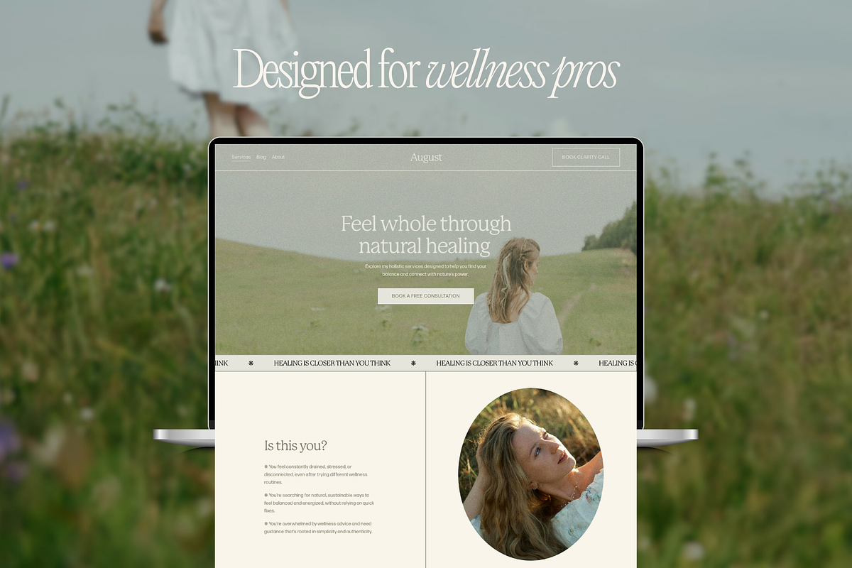 Squarespace Template for Therapist, a Squarespace Template by Soul Mission Studio (Photo 2 of 10)