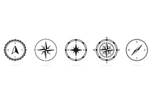 Compass Equipment Navigation Icons, an Object Illustration by Gentle Studio