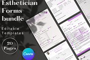 Aesthetician Business Forms Bundle, a Stationery Template by Prodesign (Thumbnail 2 of 15)