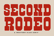 Second Rodeo, a Slab Serif Font by Loudoun Design Co. (Thumbnail 1 of 6)