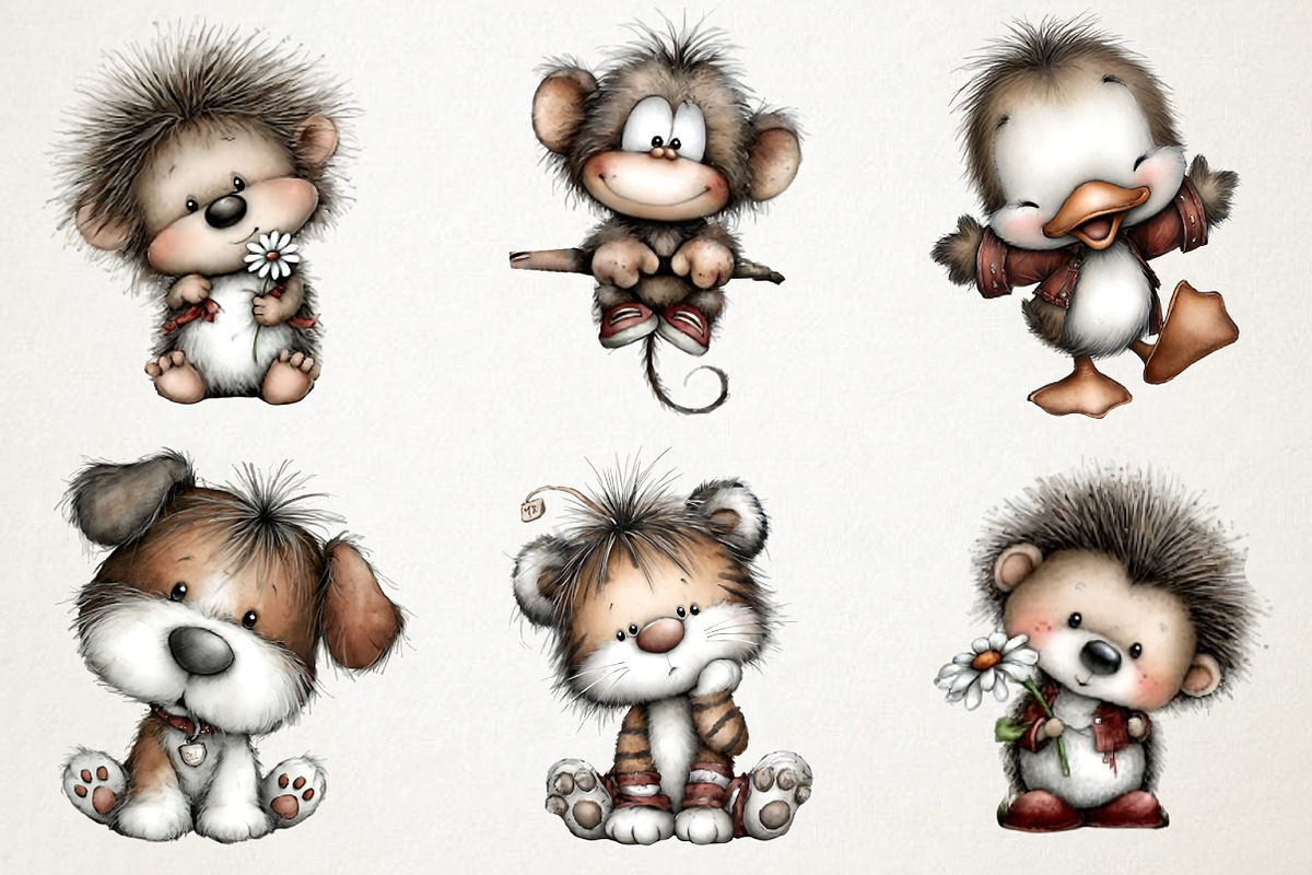 Baby Animal Clipart Bundle, an Illustration by RobertsArt (Photo 2 of 7)