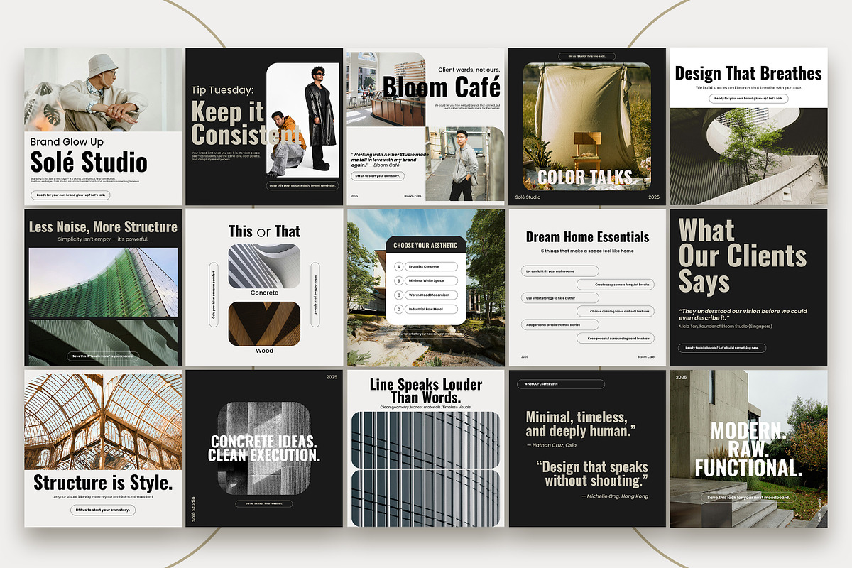 Solé Studio Instagram Template, a Social Media Template by Nenjo Studio (Photo 3 of 5)